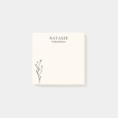 Trendy Boho chique rustieke zwarte bloem gepersona Post-it® Notes (Voorkant)