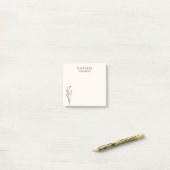 Trendy Boho chique rustieke zwarte bloem gepersona Post-it® Notes (Op bureau)