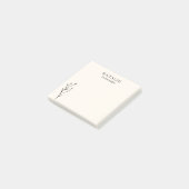 Trendy Boho chique rustieke zwarte bloem gepersona Post-it® Notes (Schuin)