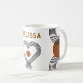 Trendy Boho chique stijl kleurrijk geometrisch pat Koffiemok (Voorkant rechts)