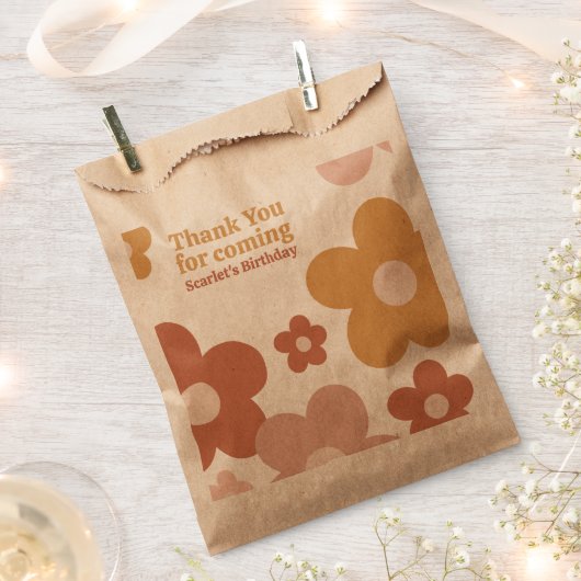 Trendy Boho Daisies Bedankzakje (Geknipt)