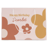 Trendy Boho Daisies Groot Cadeauzakje (Voorkant)