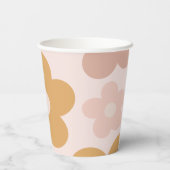 Trendy Boho Daisies Papieren Bekers (Achterkant)