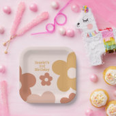 Trendy Boho Daisies Papieren Bordje (Feest)