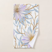 Trendy Boho Design, Modern, Chic, Flowers, Leaves Bad Handdoek (Handdoek)