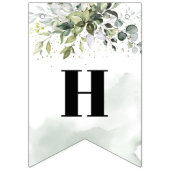 Trendy boho eucalyptus groen 16e verjaardagsfeest vlaggetjes (Eerste vlag)