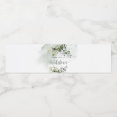 Trendy boho eucalyptus groen goud Bridal Waterfles Etiket (Enkel label)