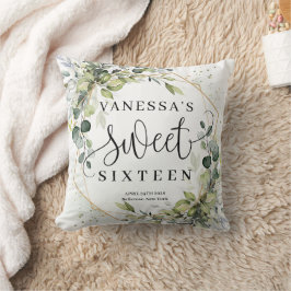 Trendy boho eucalyptus groen goud zestien kussen