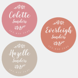 Trendy Boho Gepersonaliseerde Naam Labels