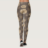 Trendy Boho gouden folie bloemmotief Leggings (Achterkant)