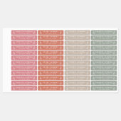 Trendy Boho Iron op naam Labels (Vel)