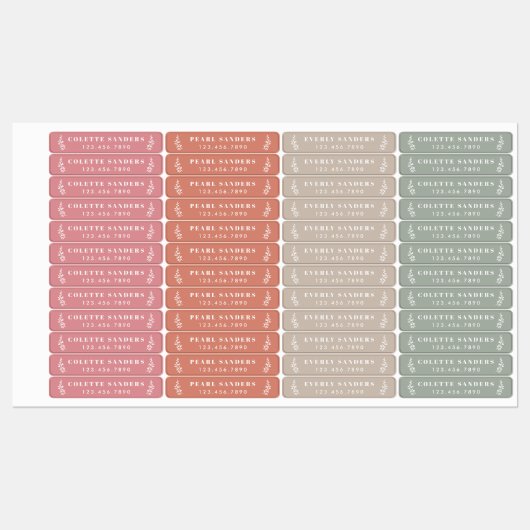 Trendy Boho Iron op naam Labels (Vel)