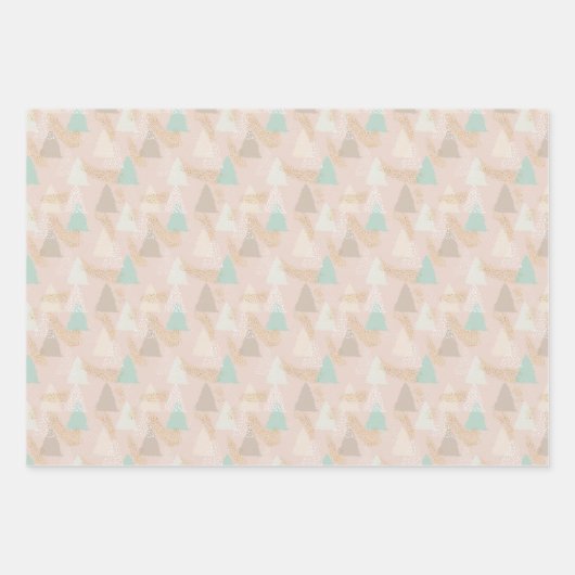 Trendy Boho kerstbomen Holiday Inpakpapier Vel (Voorkant 3)