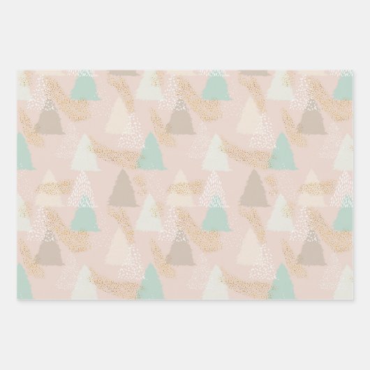 Trendy Boho kerstbomen Holiday Inpakpapier Vel (Voorkant 2)