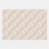 Trendy Boho Kerstbomen Vakantie Inpakpapier Vel (Voorkant 3)