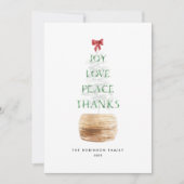 Trendy Boho kerstboom Typografie Green Red Feestdagenkaart (Voorkant)