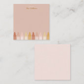Trendy Boho Kleuren Crayon Leraar Naam Notitiekaartje (Voorkant / Achterkant)