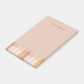 Trendy Boho Kleuren Crayon Leraar Naam Post-it® Notes (Schuin)
