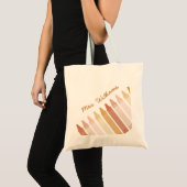 Trendy Boho Kleuren Crayon Leraar Naam Tote Bag (Voorkant (product))