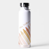 Trendy Boho Kleuren Crayon Leraar Naam Waterfles (Links)