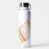 Trendy Boho Kleuren Crayon Leraar Naam Waterfles (Achterkant)