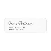 Trendy Boho Minimalistische Retouradres Etiket (Voorkant)