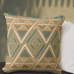 Trendy Boho Mud Cloth Pattern Mustard Kussen<br><div class="desc">Moderne huisdecoratie met etnische motieven. Trendy bohemen inwendige afdruk. Zig zag-pijlvormig.</div>