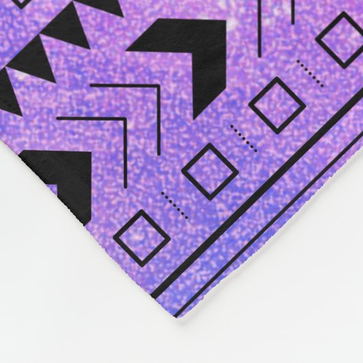 Trendy Boho Paarse Space Nebula Tribal Elephant Fleece Deken (Hoek)