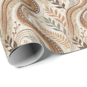 Trendy Boho Patroon Wrapping Paper Roll Cadeaupapier (Rol Hoek)
