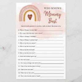 Trendy Boho Rainbow die mama het beste spel kent