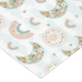 Trendy Boho Rainbow Floral Moon Sun Baby shower Tafelkleed (Gekanteld)