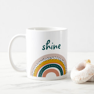 Trendy Boho Rainbow Shine Heldere Moderne Tekst St Koffiemok
