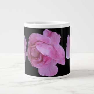 Trendy boho roze Frans roos zwart modern Grote Koffiekop