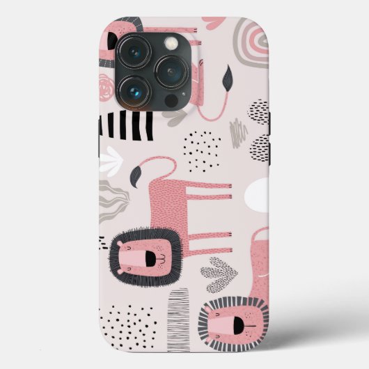 Trendy Boho Roze Groen Geel Stoer Hoesje (Achterkant)