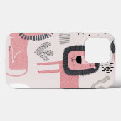 Trendy Boho Roze Leeuw Modern Stoer Hoesje (Achterkant (horizontaal))