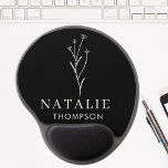 Trendy Boho rustiek zwart-wit gepersonaliseerd Gel Muismat<br><div class="desc">Verhoog uw werkruimte met onze Trendy Boho Rustic Black and White Personalized Gel-Muismat, waar functionaliteit samengaat met verfijnde elegantie. Deze aangepaste ergonomische muismat heeft een polssteun die is ontworpen voor maximaal comfort tijdens lange uren aan het bureau, waardoor het een doordacht cadeau is voor uw baas of collega. Het stijlvolle...</div>