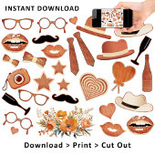 Trendy Boho Rustieke Leuke Foto Booth Wedding Prop Poster