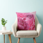 Trendy boho schattig roze roos naam Rosie aanpasba Kussen (Stoel)