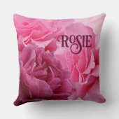Trendy boho schattig roze roos naam Rosie aanpasba Kussen (Achterkant)