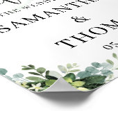 Trendy Boho Succulent floral bruiloft welkomstbord Poster (Hoek)