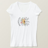 Trendy Boho Sunflower Wife Ma Boss V-Neck T-Shirt (Design voorkant)