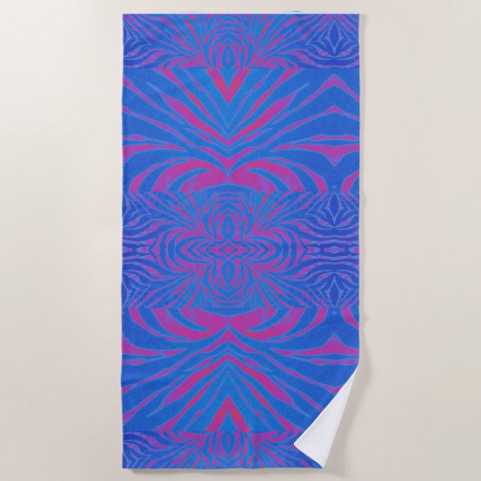 Trendy Boho Tiger Stripe Handdoek (Voorkant)