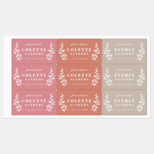 Trendy Boho Trio Waterdichte Naam Labels (Vel)