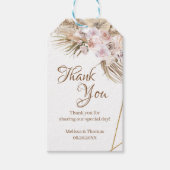 Trendy Boho Tropical Dried Flowers Pampas Grass Cadeaulabel (Voorkant)