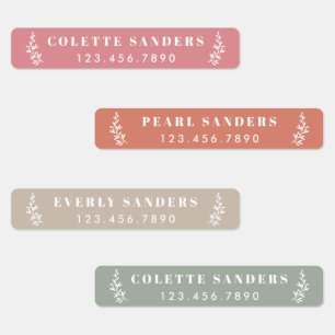 Trendy Boho Waterdichte Naamlabels Labels