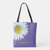 Trendy Boho wit geel Paarse Tote Bag (Achterkant)