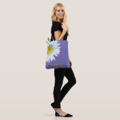 Trendy Boho wit geel Paarse Tote Bag (Op model)