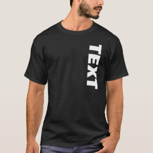 Trendy Bold Big Font Tekst Naam Mannen Zwart Moder T-shirt