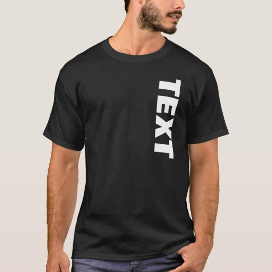Trendy Bold Big Font Tekst Naam Mannen Zwart Moder T-shirt (Voorkant)