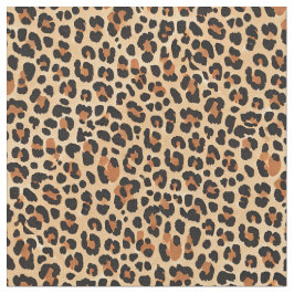 Trendy Bold Bruin en Beige Leopard Print Patroon Stof